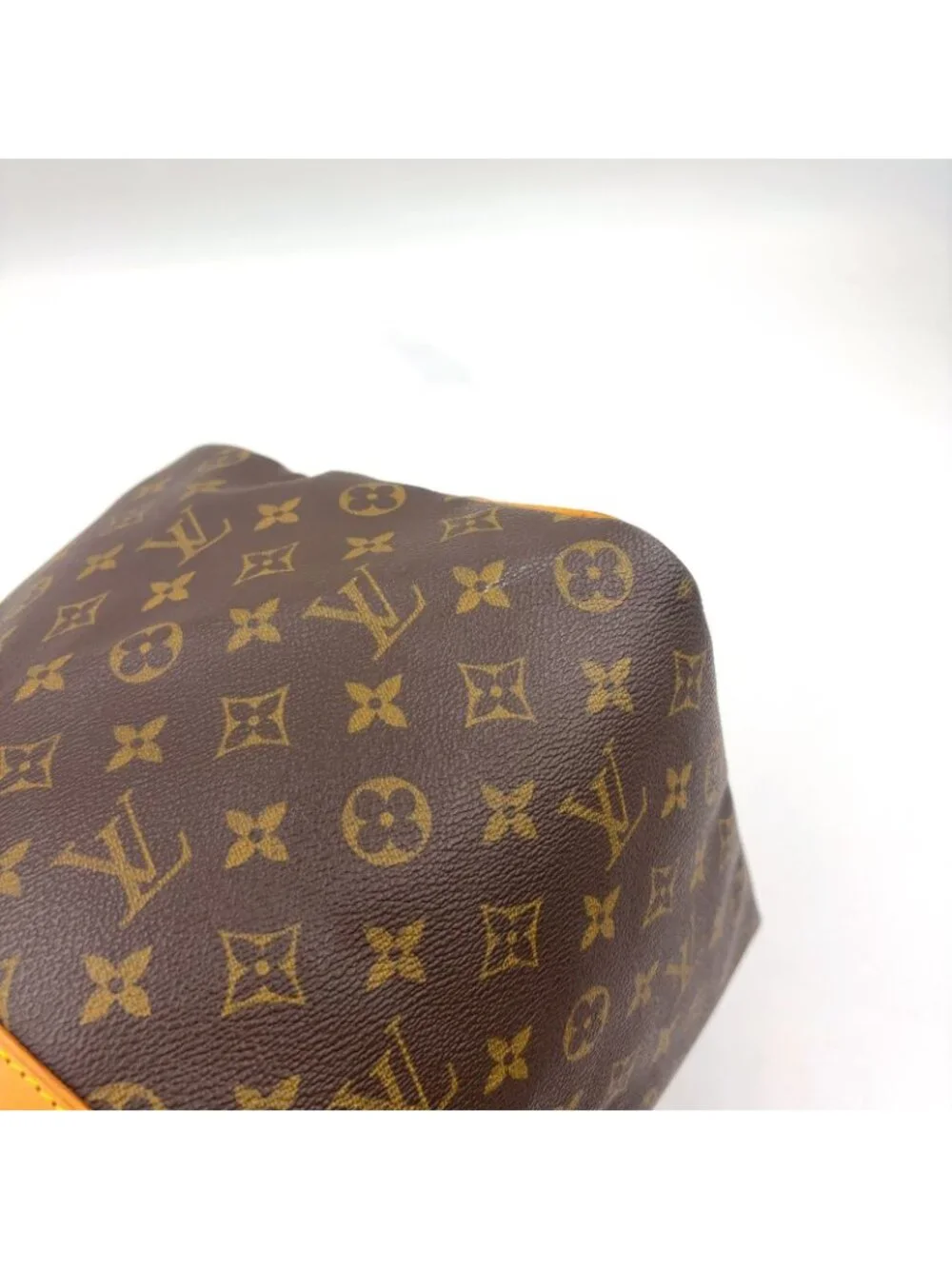 Louis Vuitton Keepall Bandouliere 50 Monogram Leather Brown Boston Bag Gold - Picture 12 of 15